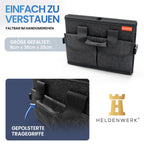 HELDENWERK Premium Kofferraum-Organizer mit Deckel stabil & rutschfest - Faltbare Auto Kofferraumtasche groß mit doppelten Böden - Kofferraumbox, Kofferraumorganizer Box