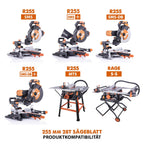 Evolution Power Tools R255TCT zaagblad met 28 tanden en met een uiteinde van carbide voor meerdere materialen - zaagt hout, metaal, kunststof en meer, 255 mm