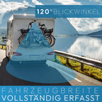 VSG24 Camper Rückfahrkamera Wohnmobil Wohnwagen/Rückfahrsystem Camera/Nachtsicht & Wetterfest/einfaches Nachrüsten Einparkhilfe Kamera hinten Frontkamera LKW Anhänger 12V-24V Set Schwarz