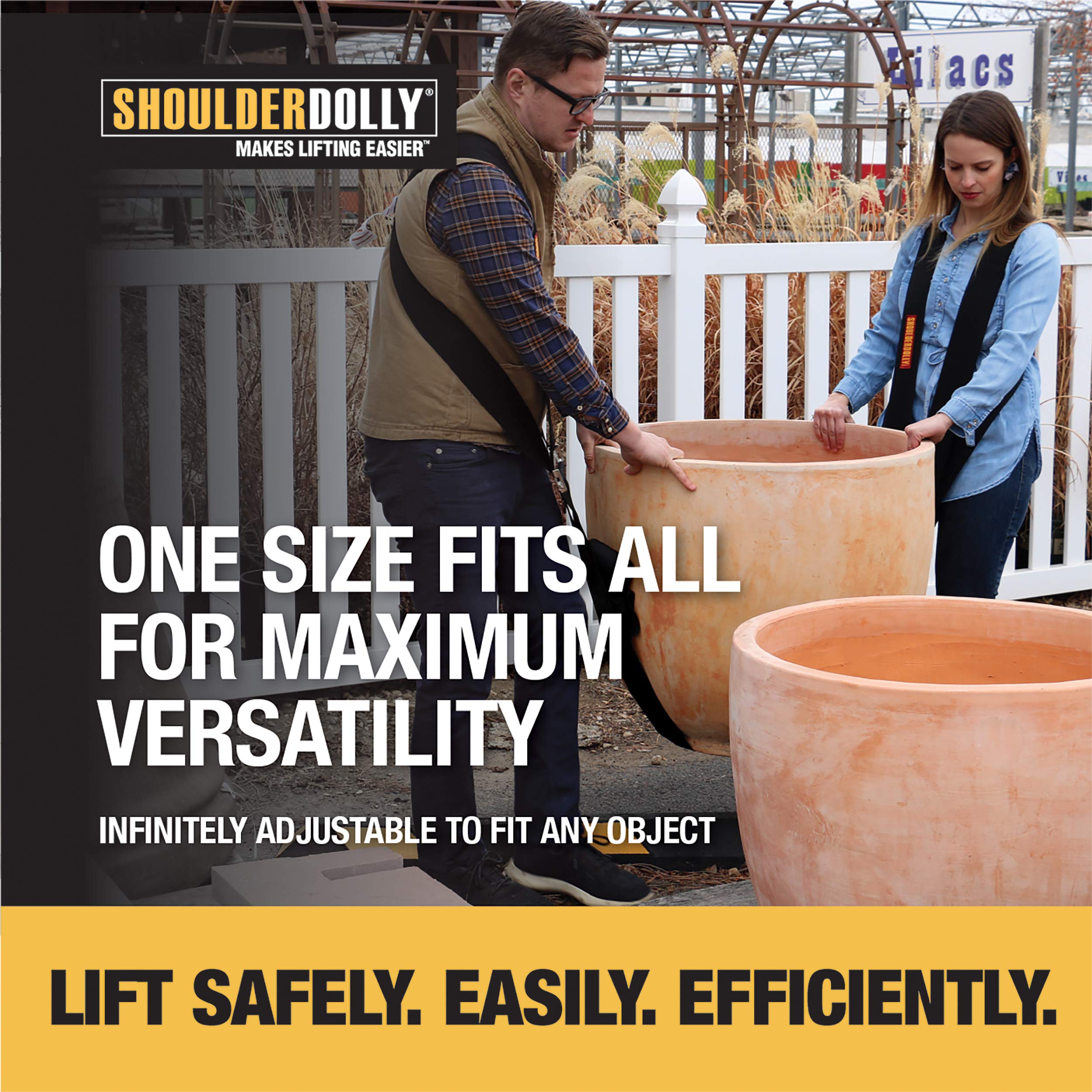 SHOULDER DOLLY 2 Personen Tragegurt, Transportgurt, Hebegurt zum Ergonomischen und Eifachen Heben Von Gegenstände bis zu 370 kg und 3,65 m Länge Möbel, Haushaltsgeräte und vieles meh LD2001