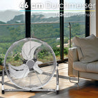 Echos Bodenventilator | Ø46 cm | 102 m³/min Luftdurchsatz | 1.250 U./min | 3 Geschwindigkeitsstufen | Power Windmaschine | Luftkühler | Standlüfter | Raumkühler | Ventilator (Vollmetall)
