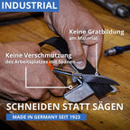 Original LÖWE Gehrungsschere 3.104 mit 45 Grad Anschlägen für professionellen Einsatz in Industrie und Handwerk - Amboss Winkelschneider für präzisen Schnitt an Kunststoff Gummi Holz PVC Leder, Metall