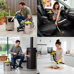 Aschesauger für Kamine, Pellets und Grills - 1.200W Leistung - 20 L Fassungsvermögen - Aus Edelstahl - Inklusive 1m Schlauch und Filterabdeckung - Gebläsefunktion - Dicogar