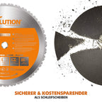 Evolution R355CPS Kappsäge Kapp-Zug-Gehrungssäge 2200 W | inkl. Ø 355 mm HM-Sägeblatt Multi-Material-Schneiden Holz, Aluminium, Stahl, Kunststoff | Schnittleistung von 120 x 120 mm | 0-45˚ Gehrung