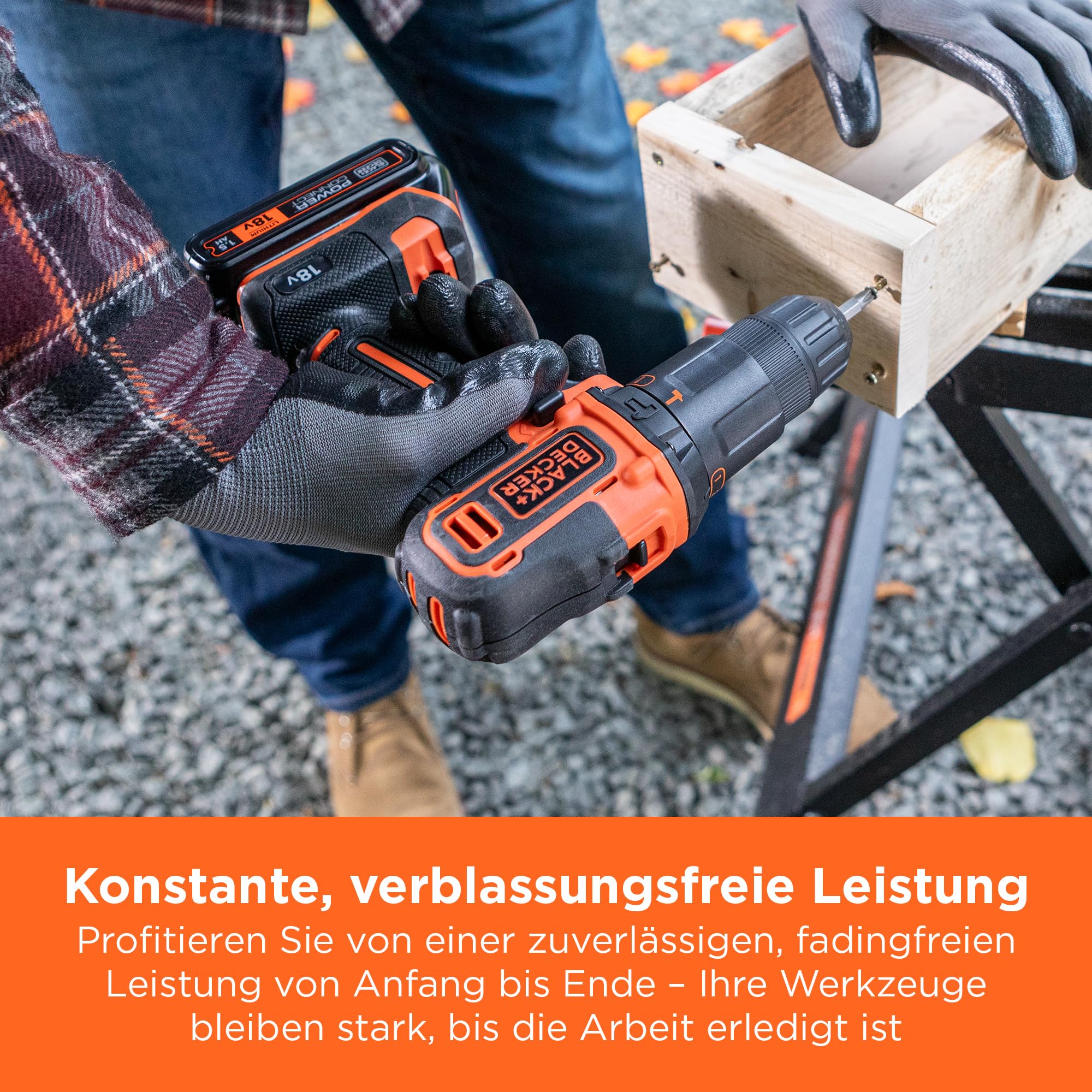 BLACK+DECKER 18V, 2.0AH, Lithium-Ionen-Akku, kompatibel mit Allen 18V BLACK+DECKER Produkten, BL2018-XJ