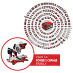 Einhell Akku-Kappsäge TE-MS 18/210 Li-Solo Power X-Change (18 V, max. 60 mm x 120 mm Schnitttiefe/-breite, Ø 210 mm Sägeblatt, neigbarer Sägekopf, Laser, ohne Akku)