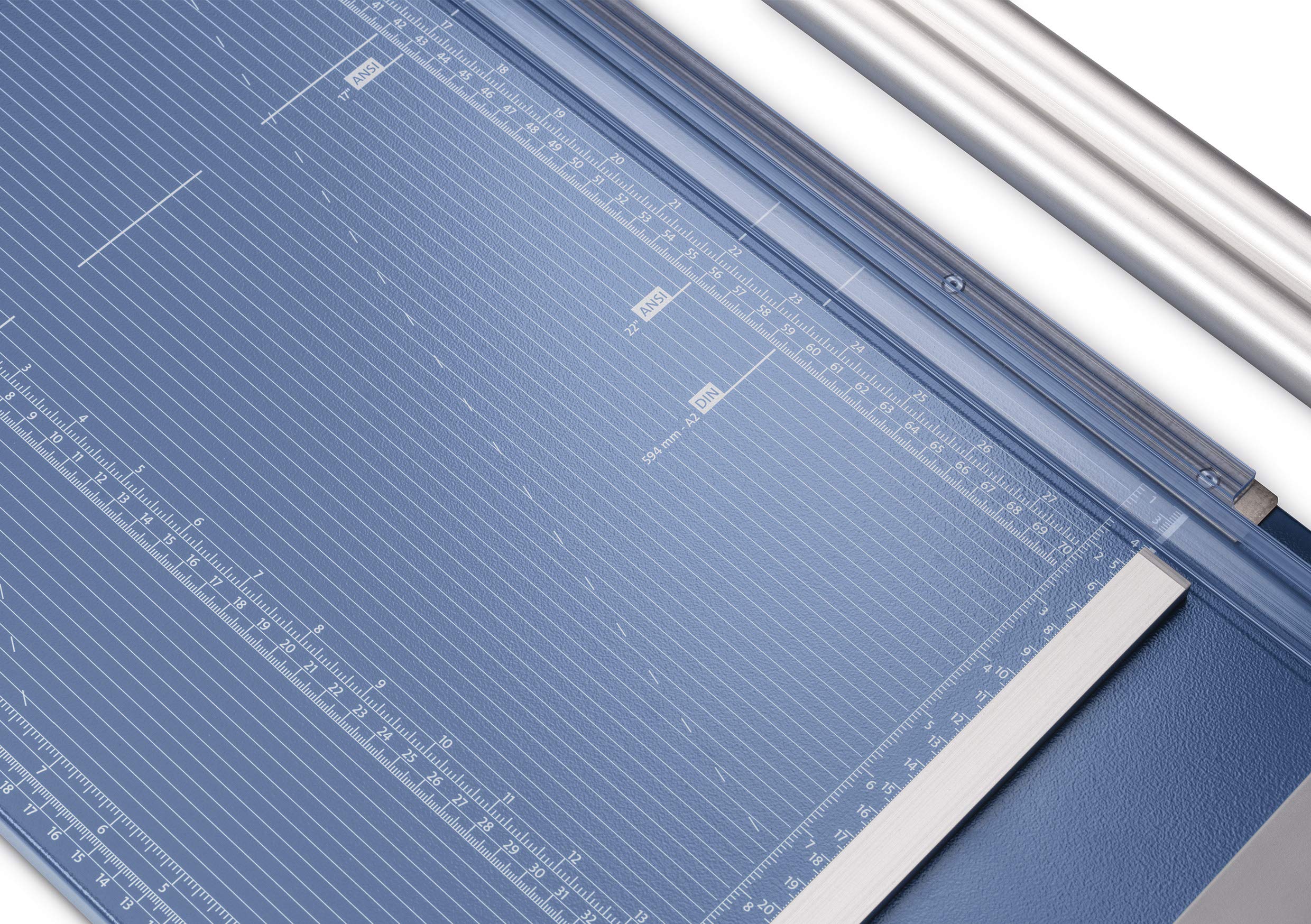 Dahle 554 Papierschneider (bis DIN A2, 20 Blatt Schneidleistung, 2 mm Schnitthöhe) blau