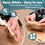 Easy-Sticks 3.0 Eiche – 210 Stück – Bastelholz OHNE Klebeband – Hölzchen für DIY Projekte und Deko – Hölzer zum Bauen und Verkleiden
