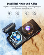 REDTIGER F17 Elite 4K 3 Kanal Dashcam Auto, STARVIS 2 IMX678 & IMX 675, 128GB Karte, Full Night Color, 4K+2.5K+1080P Vorne und Hinten Innen, Sprachsteuerung, 5GHz WiFi 6, GPS, HDR, Parkmodus
