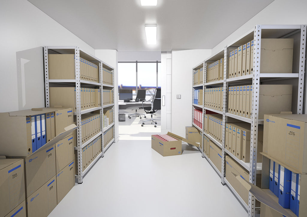 Elba Archivbox tric system, mit Verschlusslasche, aus Wellpappe in braun, 12 Stück