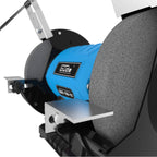 Güde Doppelschleifer GDS 150-15 (250 W, 2980 1/min Motordrehzahl, Grob- & Feinschleifscheibe 36|60 K, 150 mm ø, stabiler Maschinenfuß, kugelgelagerte Schleifachsen, verstellbare Arbeitsauflagen), Blau