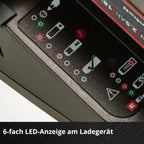 Original Einhell 4 Ah PLUS Power X-Change Starter Kit (1x 18 V 4 Ah PLUS Akku, 1x 3 A Ladegerät, 75 min Ladezeit, passend für alle Power X-Change Geräte)