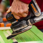 WORX WX822.9 Akku-Dreieckschleifer 20V – Elektrische 20V Schleifmaschine für Holzmöbel, Türen, Ecken und Kanten - Schleifen mit Staubfangsack - PowerShare kompatibel - ohne Akku & Ladegerät