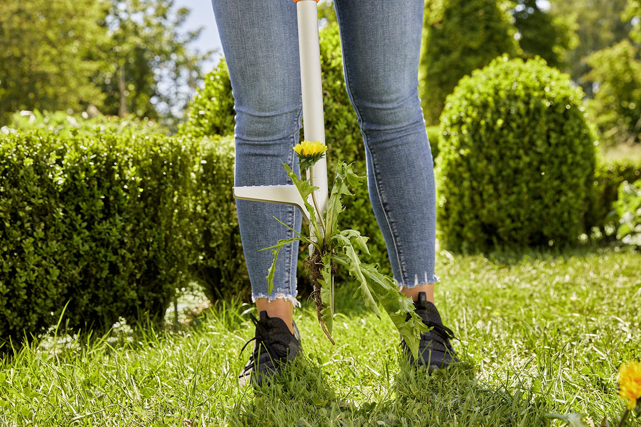 Gardena Unkrautstecher für effizientes Entfernen von Unkraut, mit Auswerfer, aus gehärtetem Stahl, Duroplast beschichtet (03518-88)
