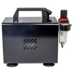 Fengda AS-18A - Professional Airbrush mini Kompressor / 4 bar/Kompakt mit Manometer, Druckminderer