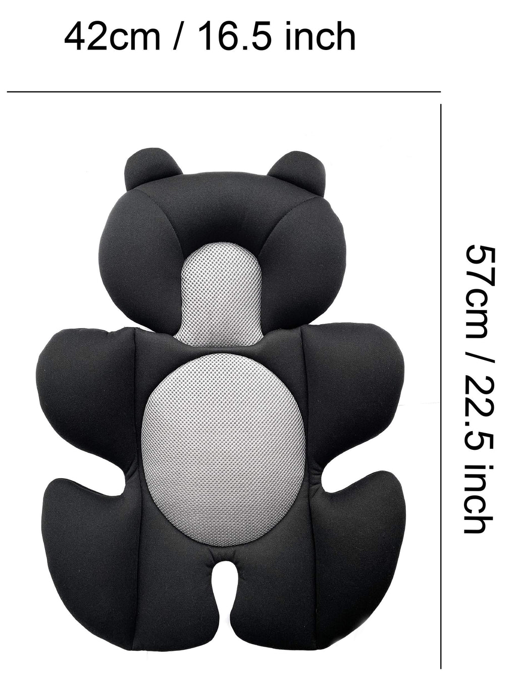 Storchenbeck Babyautositz kissen Autositz-Einsatz Sitzauflagen Universal für Kinderwagen Autositz Hochstuh (schwarz)