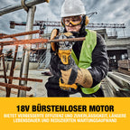 DEWALT 18V XR Akku-Winkelschleifer 125mm mit Paddel-Schalter (bürstenloser Motor, elektrische Bremse & Kupplung, Schnellspannfutter, inkl. TSTAK-Box II, Lieferung ohne Akku & Ladegerät), DCG406NT-XJ