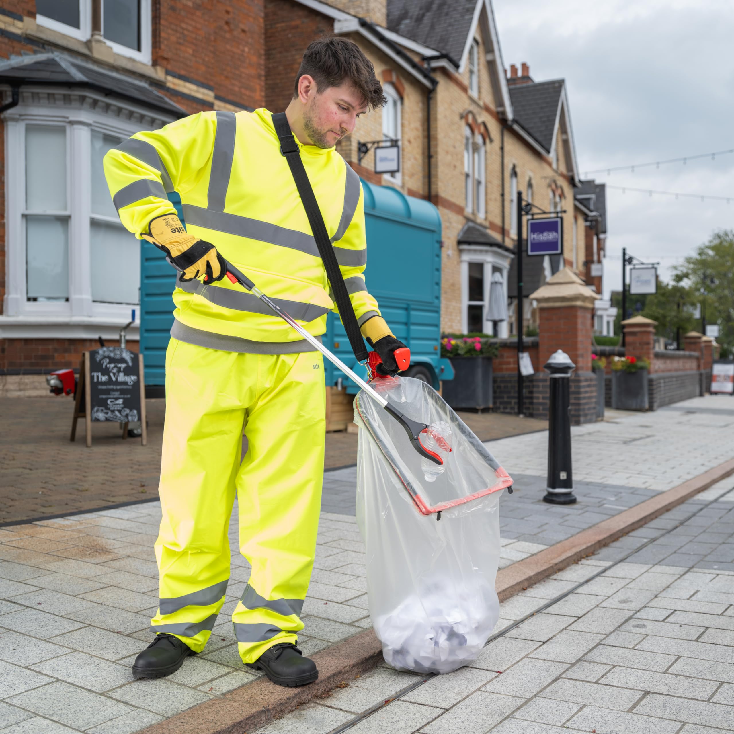 The Helping Hand Company Streetmaster PRO Schwerlast-Abfallsammler 85 cm Langer Müllsammler für Erwachsene Mehrzweck-Greifer mit drehbarem Kopf, leicht zu greifen, Leichter Greifer für Müll