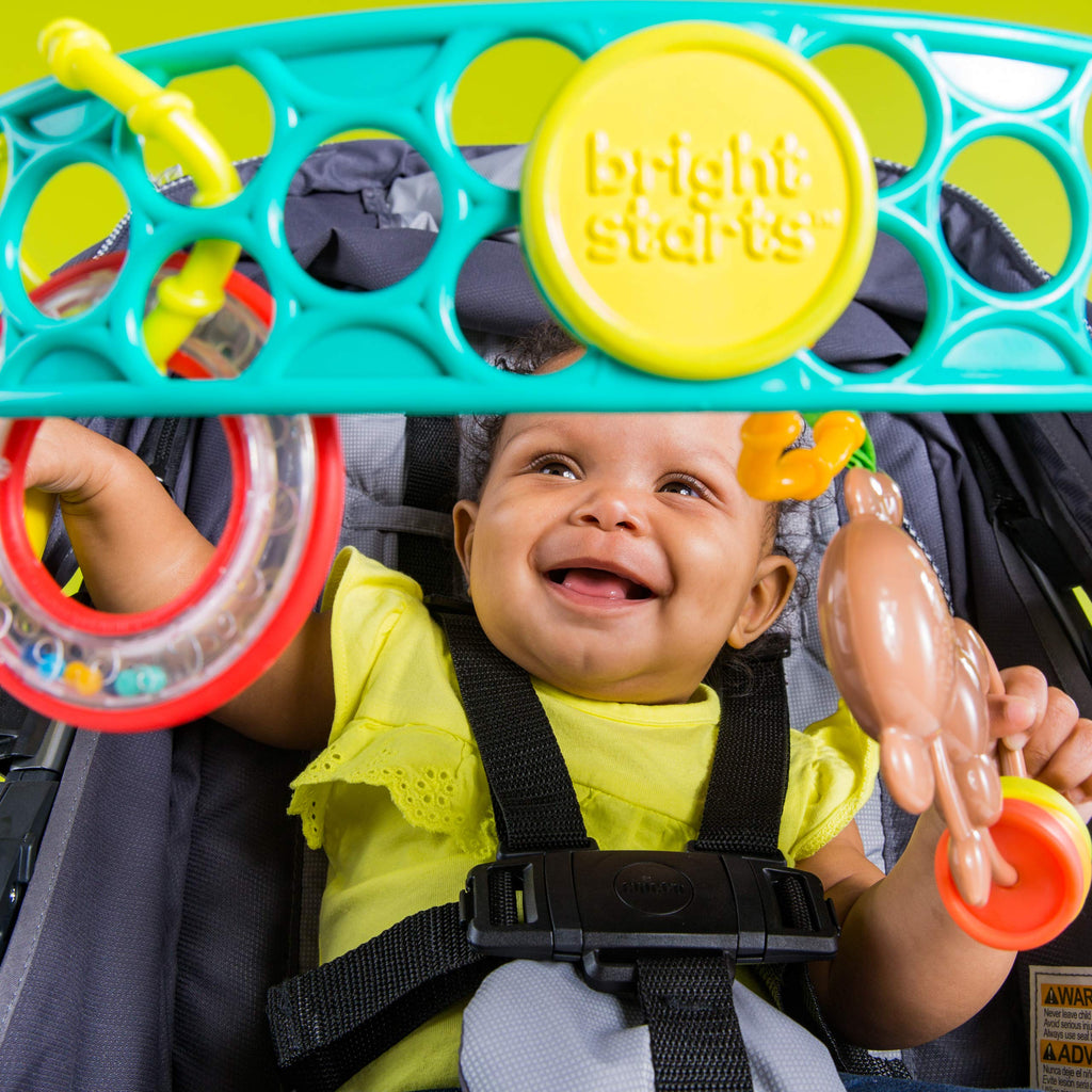 Bright Starts Oball, Spielbogen für den Kinderwagen aus flexiblem, festem Oball-Material für einfaches Greifen