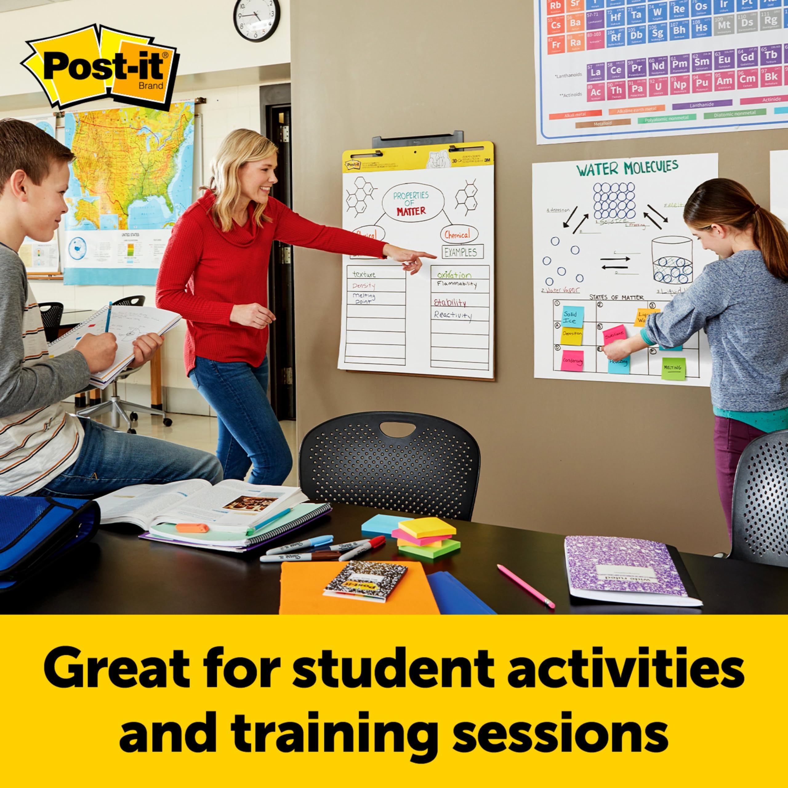 Post-it Super Sticky selbsthaftendes Meeting Chart/Flipchart für Wand-Montage 566, Weiß, 58.4 cm x 50.8 cm, 20 Blatt/Block, 2 Blöcke/Packung, 100% PEFC, SGSCH-PEFC-COC-110078