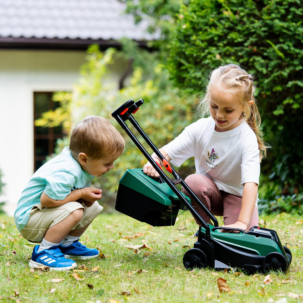 Theo Klein 2796 Bosch Garten - Rotak Rasenmäher, Mit Licht & Sound, Anti-UV, Spielzeug für Kinder ab 3 Jahren