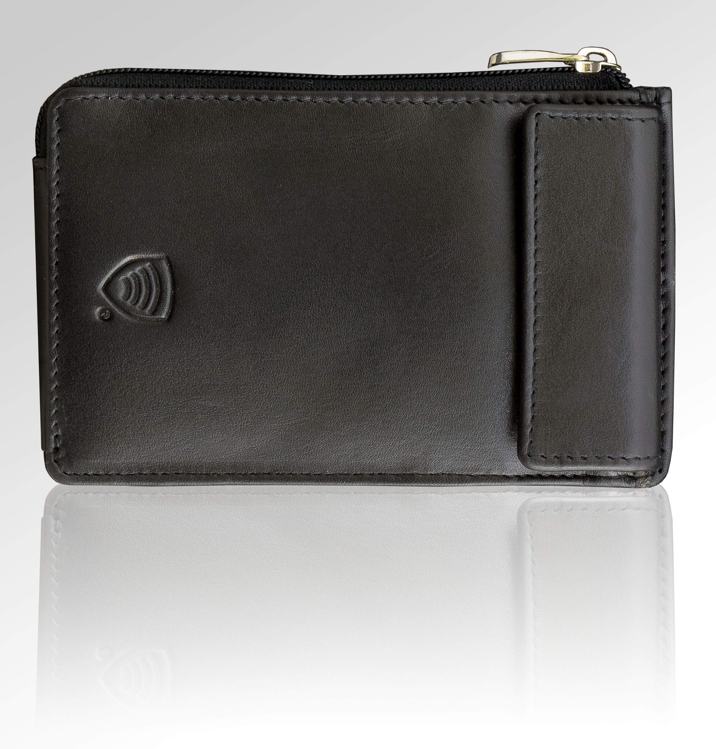 Koruma KFZ Keyless Go Schutz Autoschlüssel RFID Case - Schwarz Leder Tasche Box - NFC Signal Blocker Karte Schutzhülle Schlüsseltasche Funkschlüssel Abschirmung für Auto Motorrad - Entry Safe