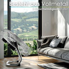 Echos Bodenventilator | Ø46 cm | 102 m³/min Luftdurchsatz | 1.250 U./min | 3 Geschwindigkeitsstufen | Power Windmaschine | Luftkühler | Standlüfter | Raumkühler | Ventilator (Vollmetall)