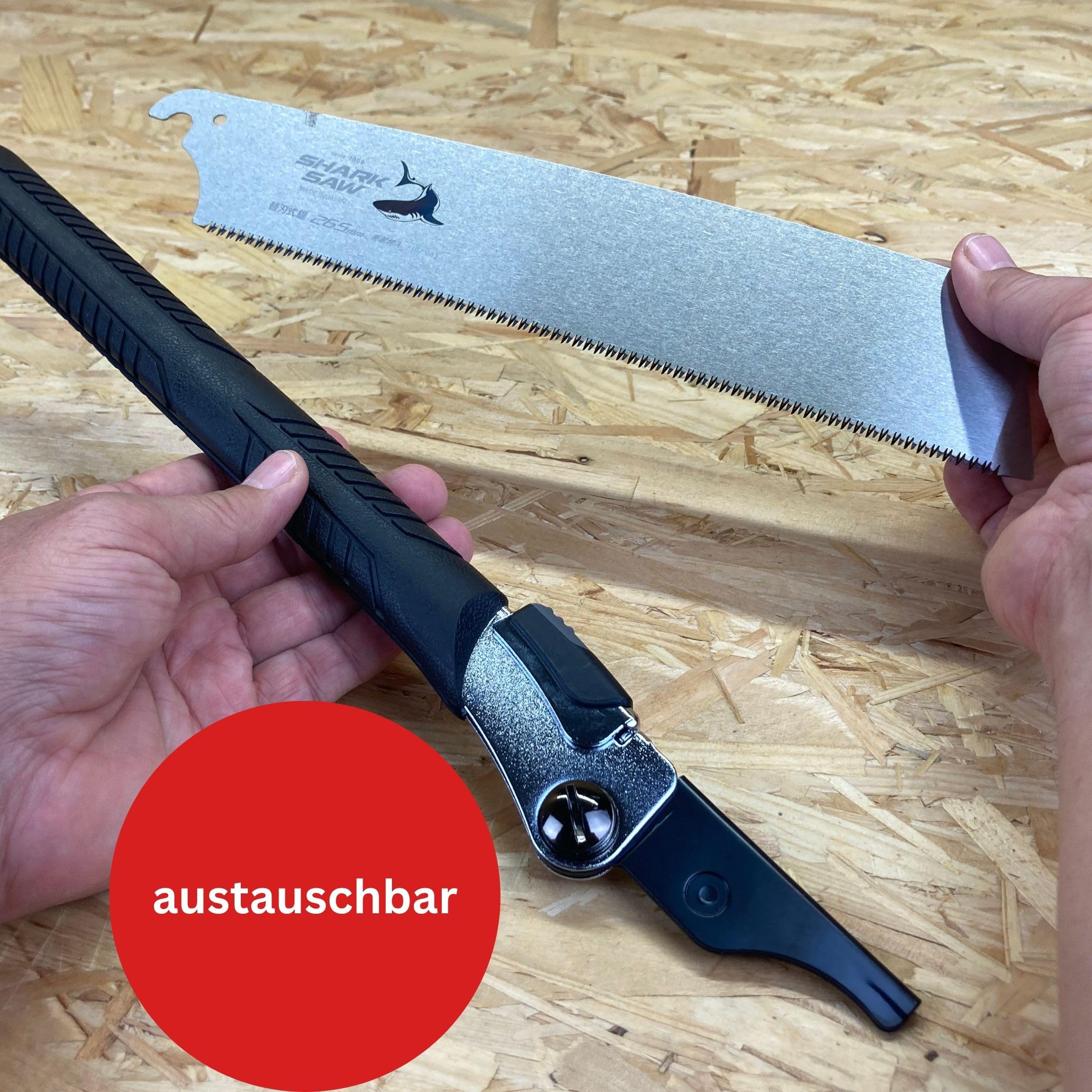 FAMEX 5527 Profi Japansäge Dozuki 240mm aus Karbonstahl - sehr fein 22 TPI - Dicke 0,3 mm - Made in Japan - Handsäge klappbar für Heimwerker und Gewerbe, Feinsäge für Holz, Zugsäge