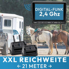 VSG24 7“ Element HD 2 Kameras Funk Rückfahrsystem Akku Magnet für Wohnmobil & LKW, KFZ Set kabellos inkl. Rückfahrkamera + Monitor, DIY Nachrüstung 12V-24V, Kamera digital, Auto Rückspiegel