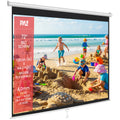 Pyle Beamer Rollo-Leinwand, 72 Zoll, 144x107 cm 4:3, Full-HD & 4K-kompatibel, Ausziehbar, Projektor- Leinwand für Wand/Decke, ideal für Heimkino & Präsentationen