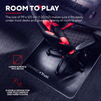 Trust Gaming GXT 715 Bodenschutzmatte 99 x 120 cm, Stuhlunterlage für Gaming Stuhl & Bürostuhl, Unterlage für Hartböden, Schreibtischstuhl Unterlage aus Robustem Material – Schwarz