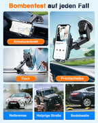 VANMASS 2025 【Neueste & Stärkste】 Handyhalterung Auto Militär-Klasse Handy Halterung Auto【Über 20KG Saugkraft】 Armaturenbrett Scheibe Autohalterung LKW für iPhone 16 Pro Max 15 14 Samsung S24 Android