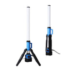 Ledino Hybrid LED Stehlampe 60W | 360° Baulampe mit 6.500 lm für Akku & Netzbetrieb | dimmbarer Arbeitsstrahler optimal als Arbeitsbeleuchtung inkl. Transportgriff | IP54 | Auch als Außenstrahler