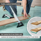 Wolfcraft 6937000 Laminatschneider LC 600 | Schneidegerät für Laminat von bis zu 46,5 cm Breite | Max. Schnittstärke: 11 mm | Ideal für Standard-Verlegearbeiten