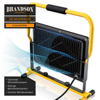 Brandson - 200W LED Baustrahler - Arbeitsscheinwerfer - Bauscheinwerfer - 288 SMD LEDs – 6400k - Standgestell und Tragegriff - 16000 Lumen – 4 m Stromkabel - Metallgehäuse