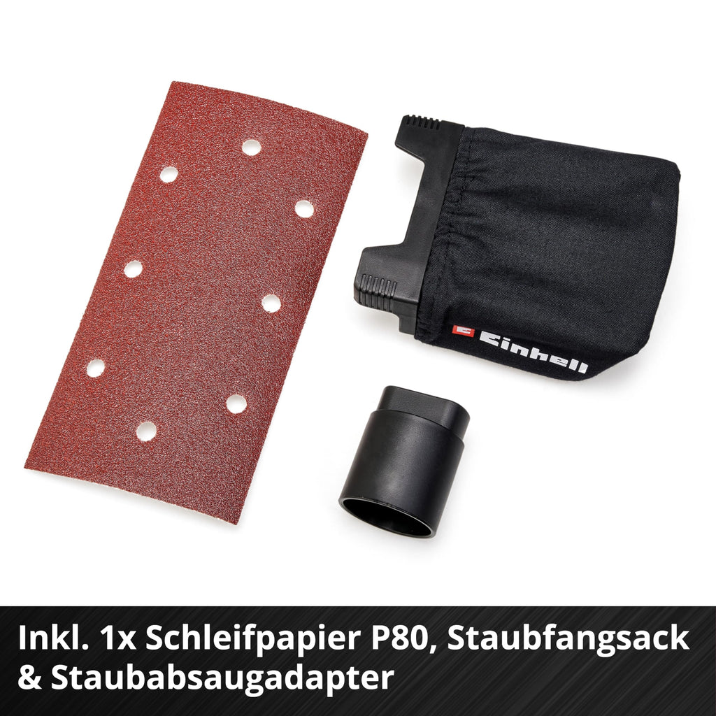 Einhell Akku-Schwingschleifer TC-OS 18/187 Li Solo Power X-Change (Lithium-Ionen, Micro-Klett, Griffflächen mit Softgrip, inkl. 1x Schleifpapier, ohne Akku und Ladegerät)