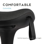 IWMH Ergonomischer Arbeitshocker, Hochverstellbare Stehhilfe, Atmungsaktiver Sitz-Steh-Hocker 360° Drehbar, Ergonomische Stehhocker Büro(Schwarz)