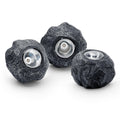 Pontec 87585 PondoStar LED Rocklight Set 3 - schwarzes, attraktives Felsleuchten-Set in zeitloser Schieferoptik / Unterwasserbeleuchtung
