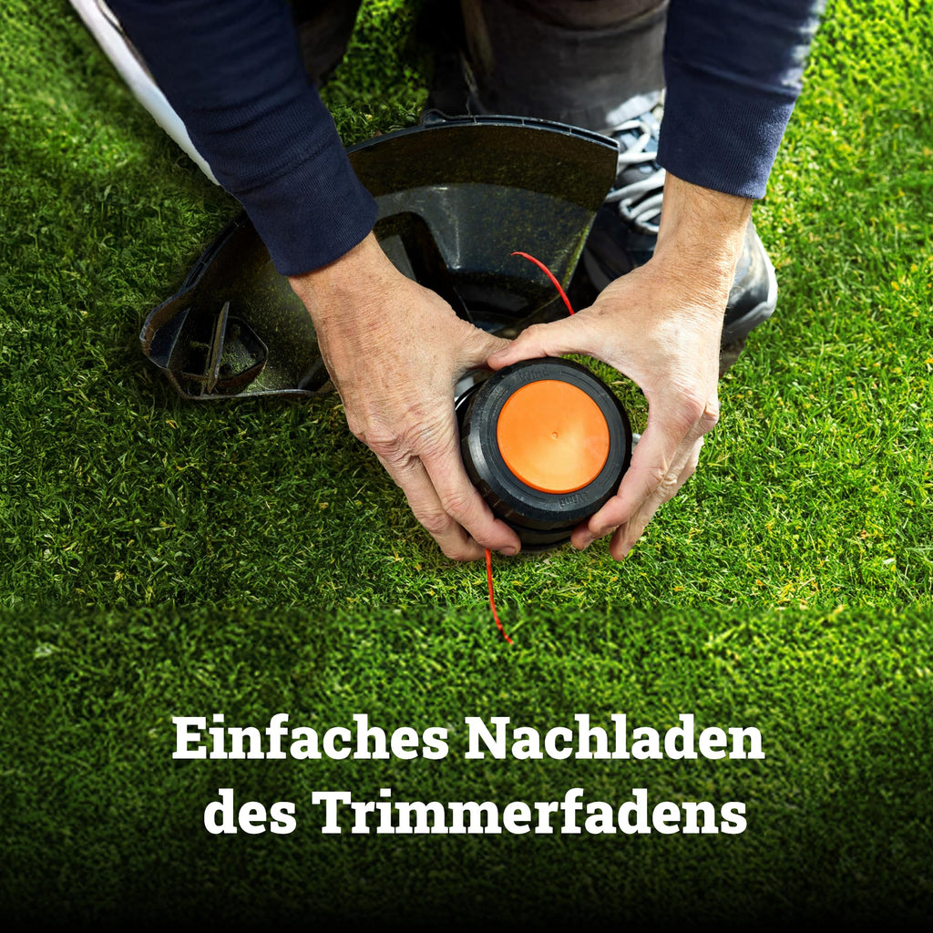 WORX WG084E.9 Akku-Sense 40V - Brushless Motor - 38 cm Trimmdurchmesser & 25,5 cm Messerdurchmesser - Zweihandgriff - Doppelfaden-System - leichtes & kompaktes Design - ohne Akku & Ladegerät