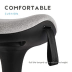IWMH Ergonomischer Arbeitshocker, Hochverstellbare Stehhilfe, Atmungsaktiver Sitz-Steh-Hocker 360° Drehbar, Ergonomische Stehhocker Büro, Grau (Grau)