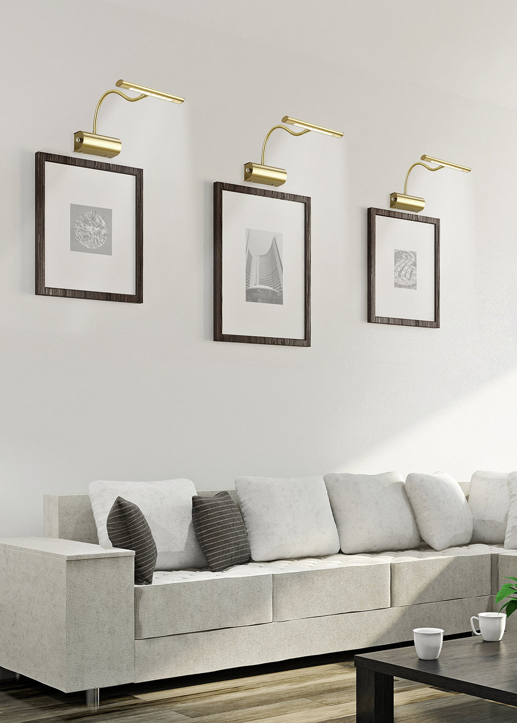 Trio Leuchten LED Wandleuchte Curtis 279770108, Metall Messing matt, 1x 4 Watt, Flexarm, Dimmer
