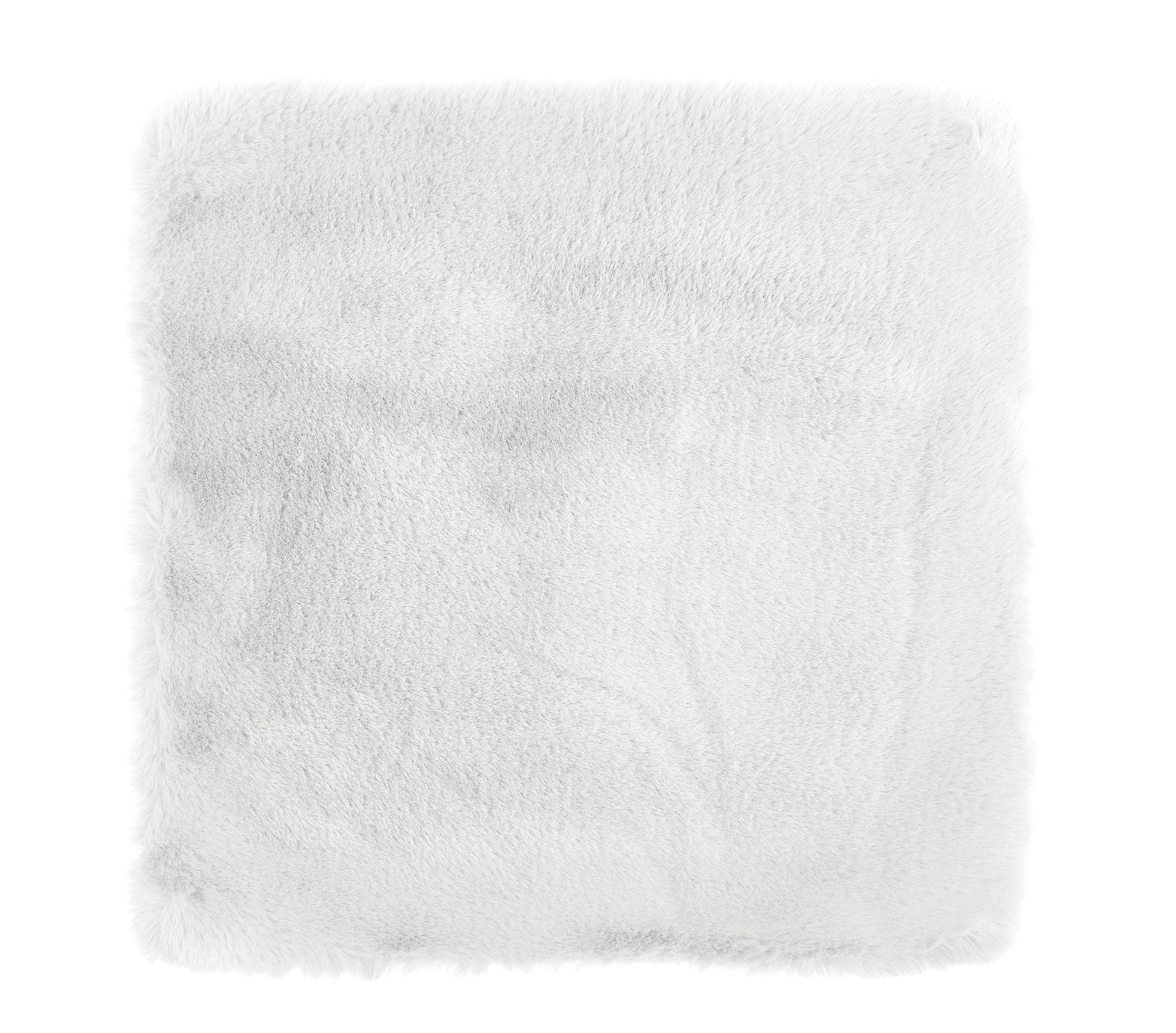 -LUXOR- living Sitzkissen Coste - Kunstfell Stuhlauflage als Deko Wohnzimmer oder Stuhlkissen - gemütliches Sitzkissen Stuhl Dekokissen 40 x 40 cm eckig Weiß 4er Set