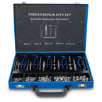 BGS 1950 | Gewinde-Reparatursatz | 130-tlg. | M5 - M12 | metrisch | Gewindeeinsätze aus Edelstahl | inkl. Metallkassette