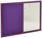 Bi-Office Kombitafel Lavander, Pinnwand und Whiteboard, Violett Textiloberfläche und Silber Magnetisch, Lila MDF Rahmen 22 mm dicker, 60 x 45 cm