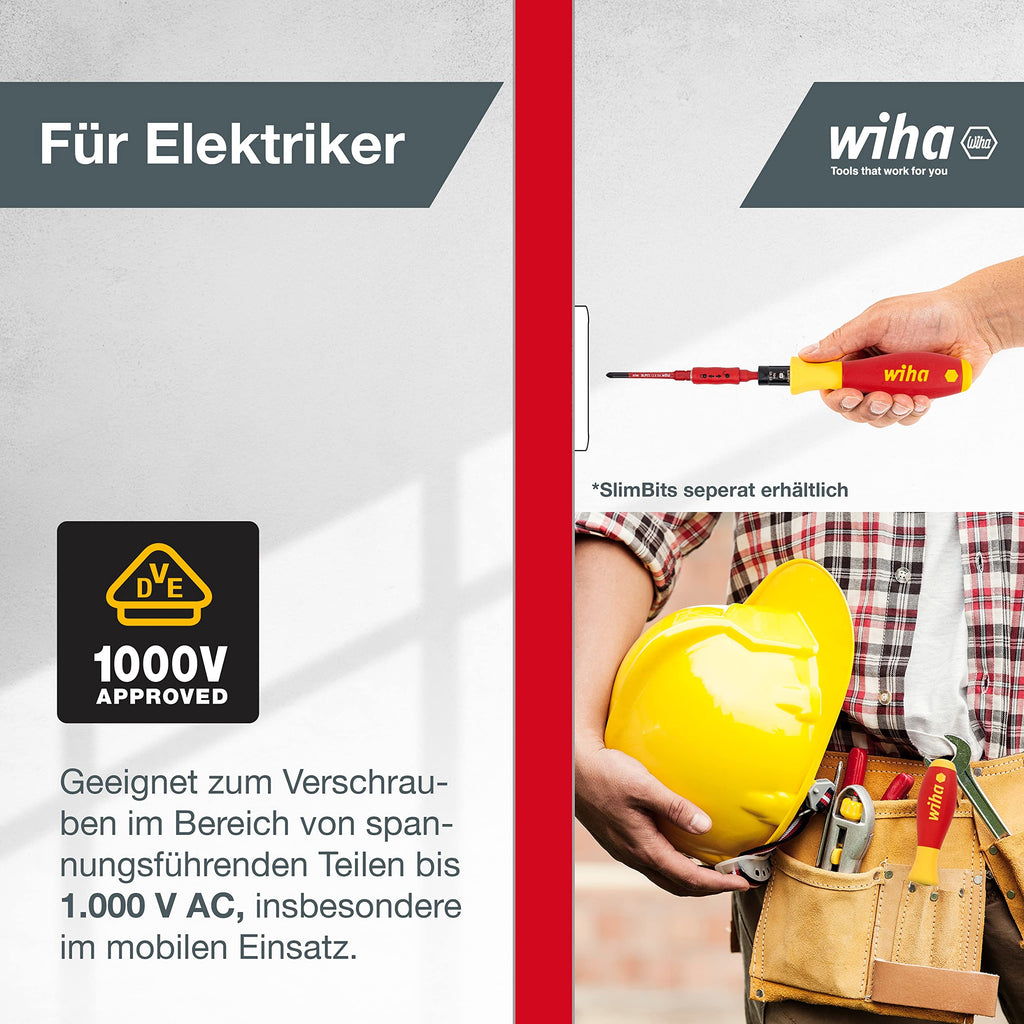 Wiha verstellbarer VDE Drehmoment Schraubendreher TorqueVario®-S electric (26626) variabel einstellbar I 0,8-5Nm I I in praktischer Kunststoffbox mit digitaler Anzeige