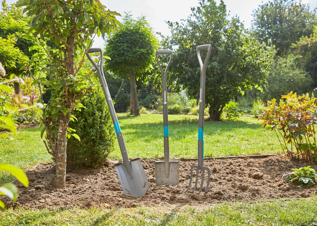 Gardena NatureLine Spatengabel: Grabegabel zum Umgraben und Auflockern, aus FSC-zertifiziertem Eschenholz, ergonomischer D-Griff (17002-20)