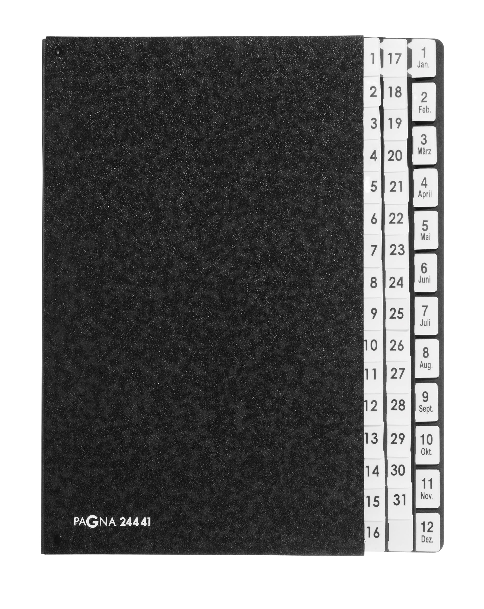 Pagna Pultordner Classic (Pultmappe, 44 Fächer, 1-31/ 1-12/Jan-Dez) schwarz