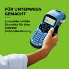 DYMO LetraTag LT-100H Beschriftungsgerät Handgerät | Tragbares Etikettiergerät mit ABC Tastatur | blau | Ideal fürs Büro oder zu Hause
