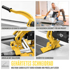 Güde Profi Hand Fliesenschneider GHF 800 (kugelgelagerte Schlittenführung, gehärtetes Schneidrad aus Wolfram-Carbid - kein Schärfen notwendig, stabile Aluminium Grundplatte, für Fliesen bis 800x12 mm)