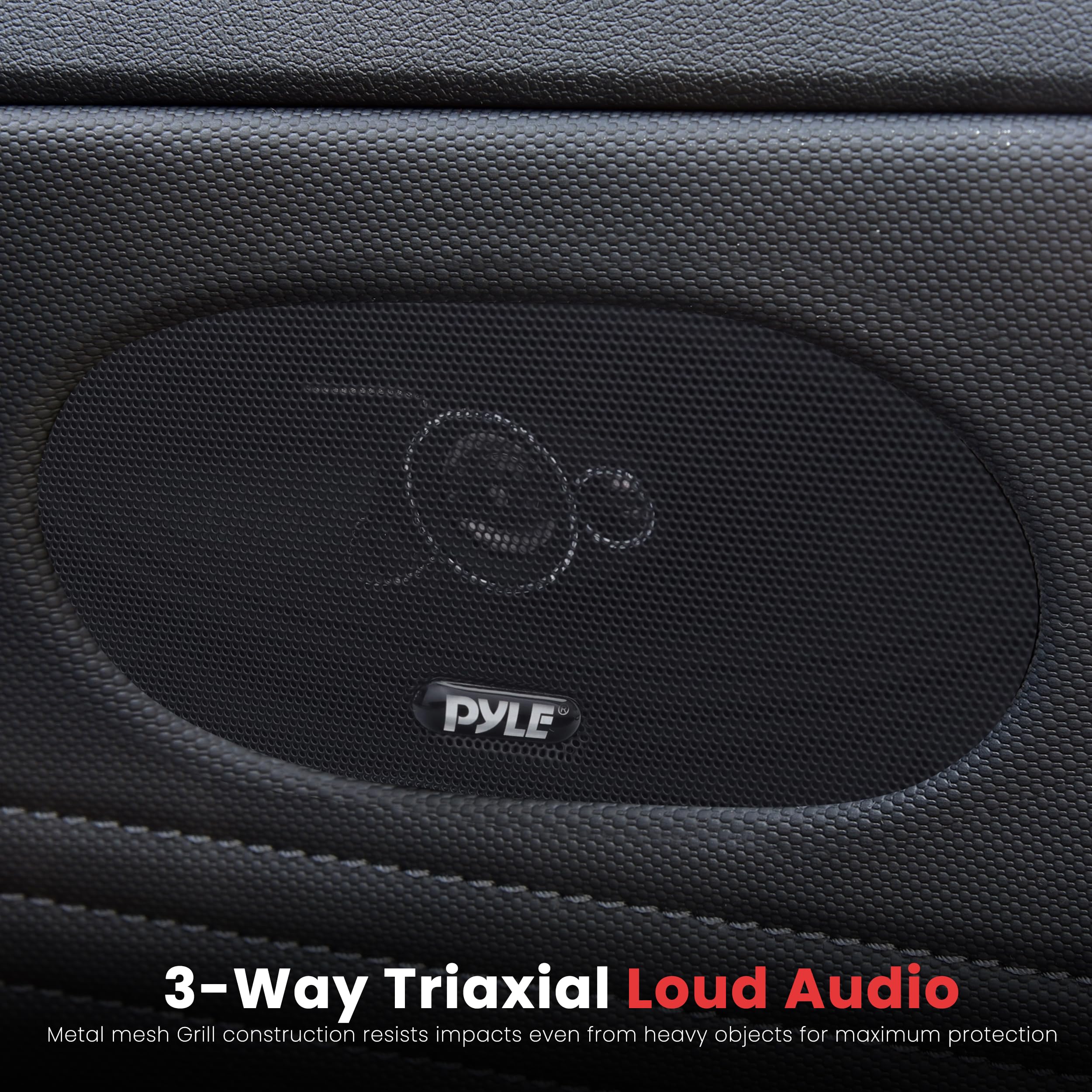 Pyle 3-Wege Universal Auto Lautsprecher - 300W 4"x10" Triaxial, Profi Audio, Tür-/Seitenkompatibel, PL410BK (Paar)